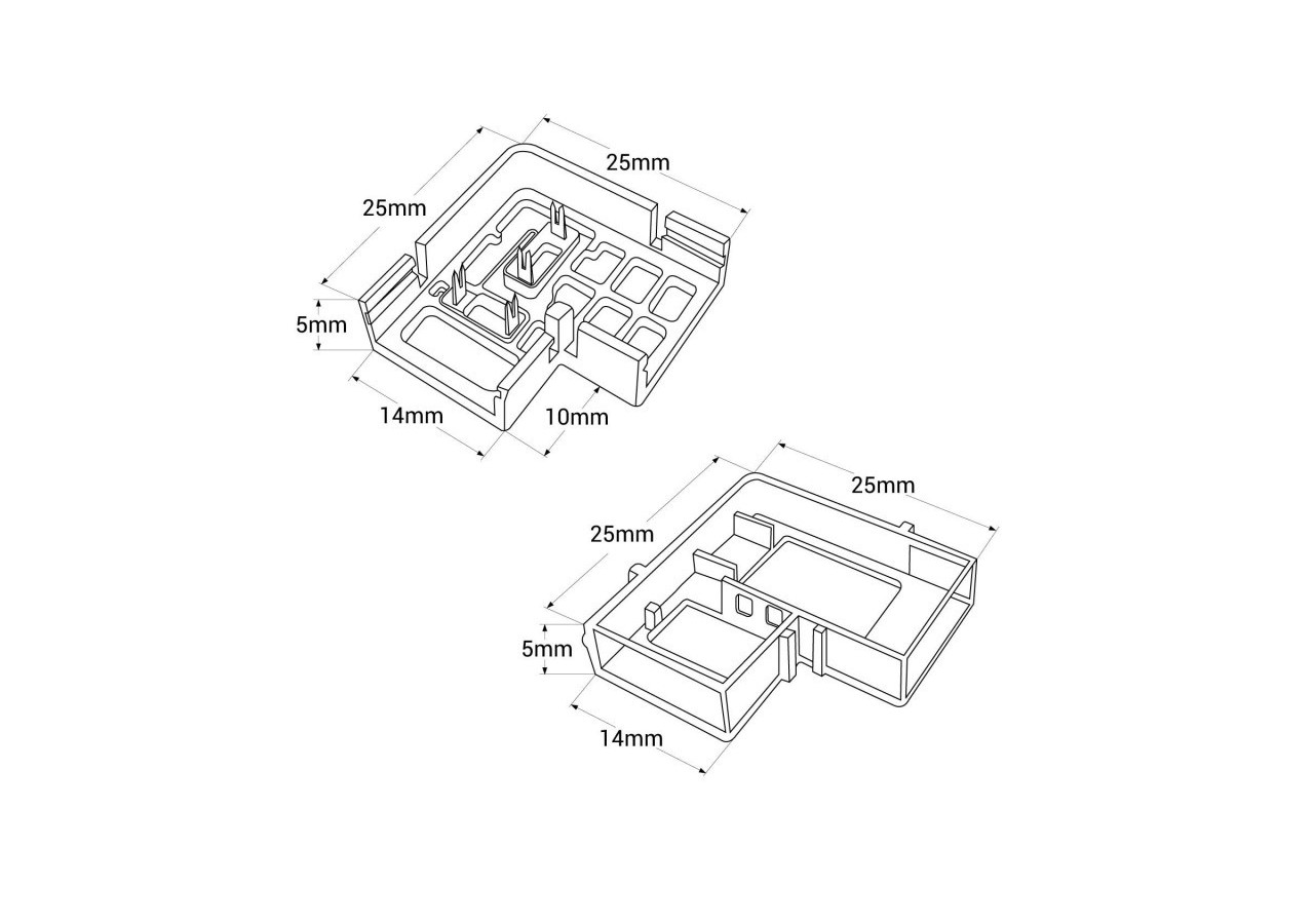 Connecteur d'angle étanche pour rubans LED COB 220V 12mm-IP67 - B1536-L - Barcelona LED