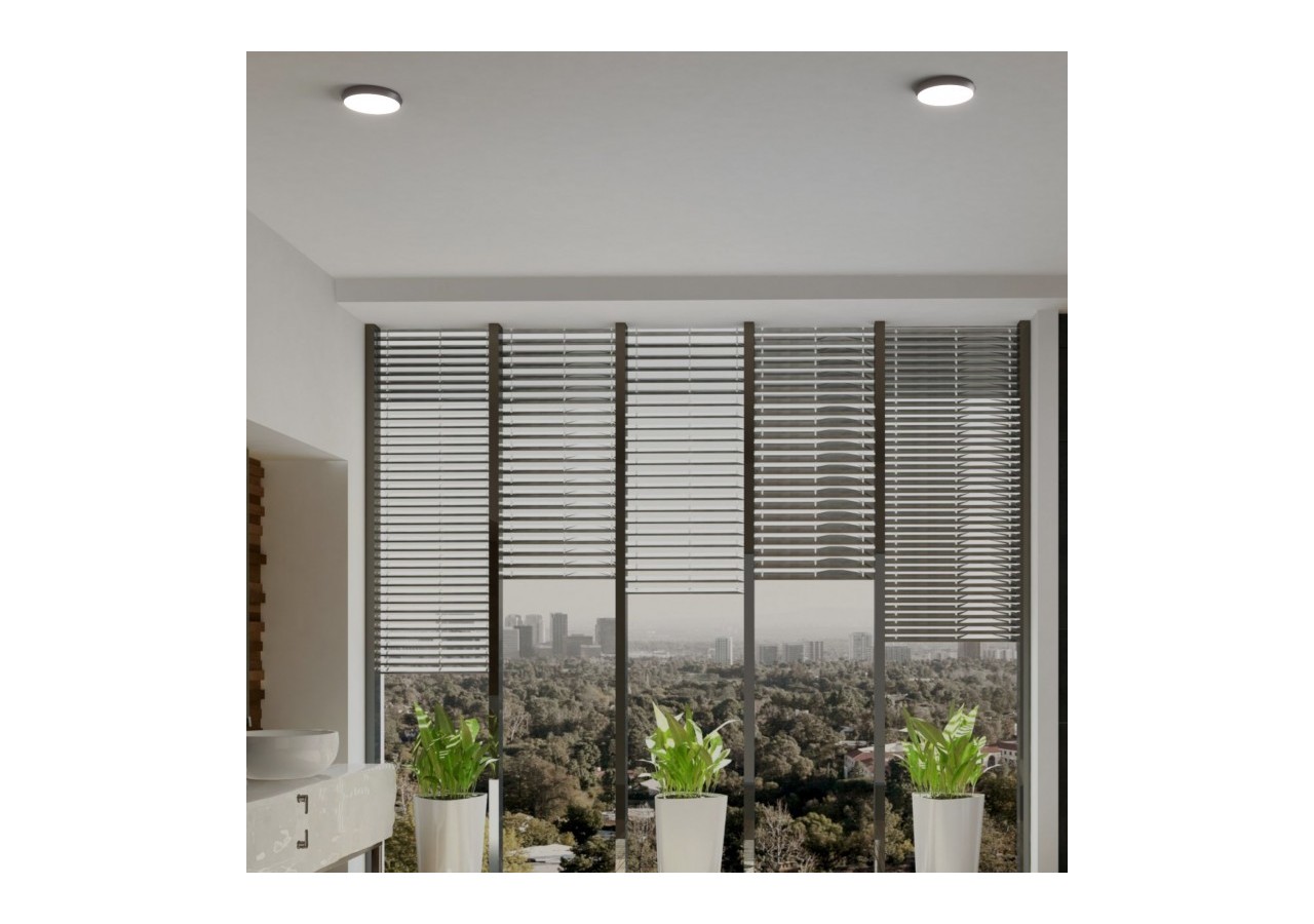 Plafonnier LED étanche CCT-18W-diamètre 25cm-1920lm-IP65 - B1760-18W-N - Barcelona LED