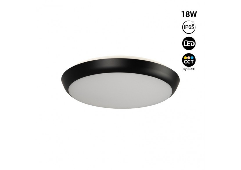 Plafonnier LED étanche CCT-18W-diamètre 25cm-1920lm-IP65 - B1760-18W-N - Barcelona LED