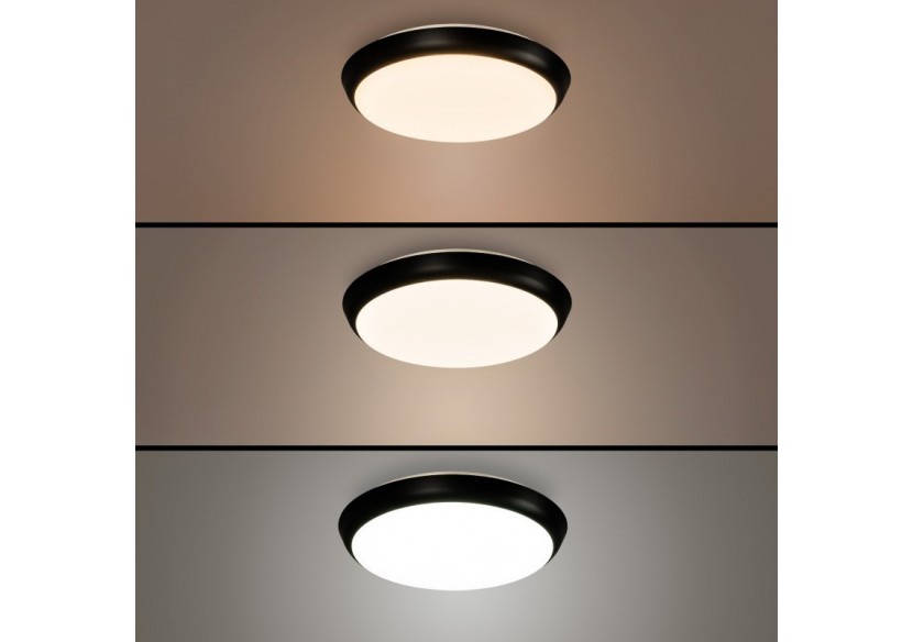 Plafonnier LED étanche CCT-18W-diamètre 25cm-1920lm-IP65 - B1760-18W-N - Barcelona LED