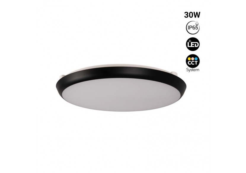 Plafonnier LED étanche CCT-30W-diamètre 35cm-3180lm-IP65 - B1760-30W-N - Barcelona LED