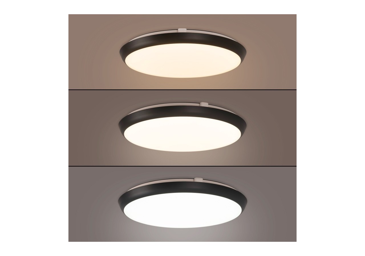 Plafonnier LED étanche CCT-30W-diamètre 35cm-3180lm-IP65 - B1760-30W-N - Barcelona LED