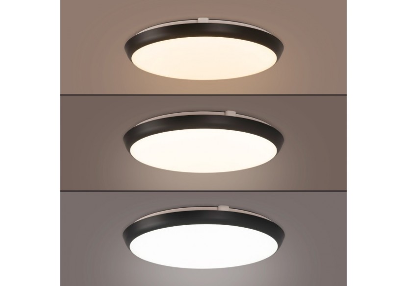 Plafonnier LED étanche CCT-30W-diamètre 35cm-3180lm-IP65 - B1760-30W-N - Barcelona LED