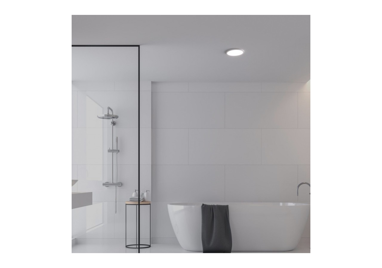 Plafonnier LED rond CCT extérieur 18W-diamètre 22,5cm-1450lm-IP44 - B1761-18W-B - Barcelona LED