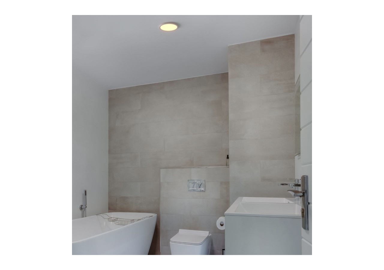 Plafonnier LED rond CCT extérieur 18W-diamètre 22,5cm-1450lm-IP44 - B1761-18W-B - Barcelona LED