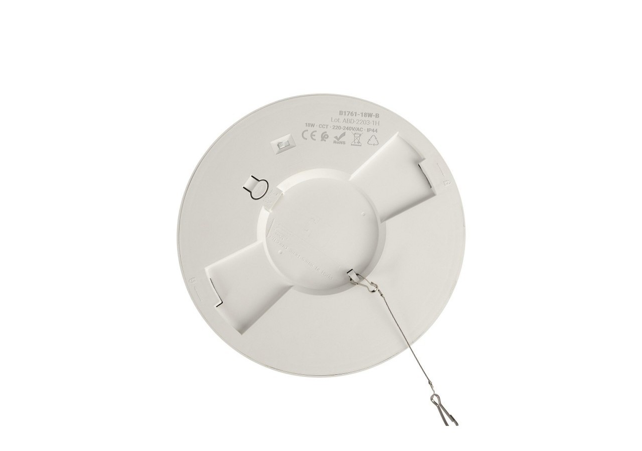 Plafonnier LED rond CCT extérieur 18W-diamètre 22,5cm-1450lm-IP44 - B1761-18W-B - Barcelona LED