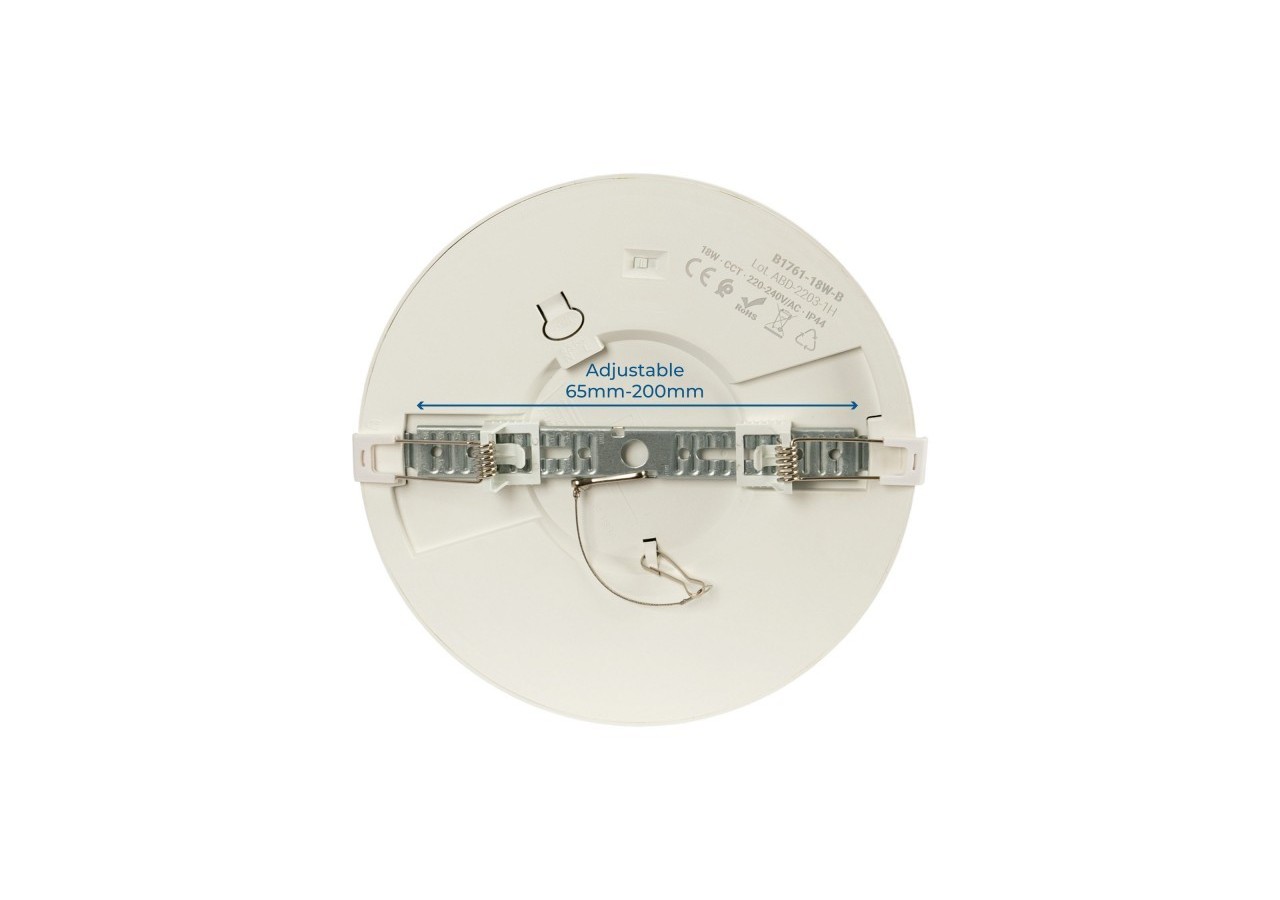 Plafonnier LED rond CCT extérieur 18W-diamètre 22,5cm-1450lm-IP44 - B1761-18W-B - Barcelona LED