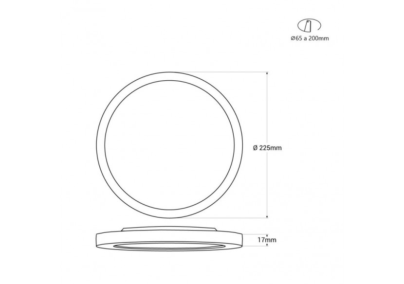 Plafonnier LED rond CCT extérieur 18W-diamètre 22,5cm-1450lm-IP44 - B1761-18W-B - Barcelona LED Plafonnier LED rond CCT extérieur 18W-diamètre 22,5cm-1450lm-IP44 - B1761-18W-B - Barcelona LED