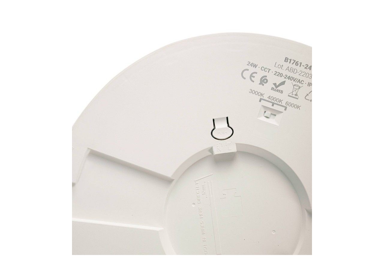 Plafonnier LED rond CCT extérieur 24W-diamètre 30cm-2300lm-IP44 - B1761-24W-B - Barcelona LED