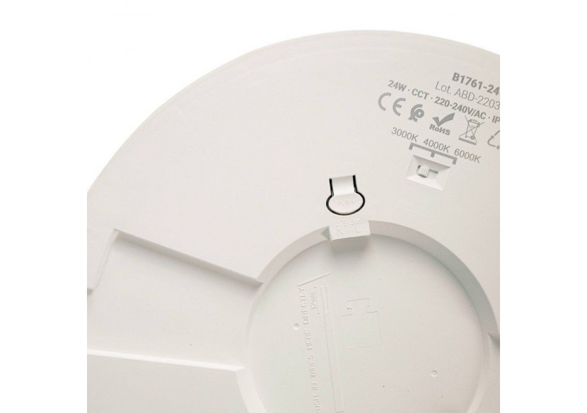 Plafonnier LED rond CCT extérieur 24W-diamètre 30cm-2300lm-IP44 - B1761-24W-B - Barcelona LED Plafonnier LED rond CCT extérieur 24W-diamètre 30cm-2300lm-IP44 - B1761-24W-B - Barcelona LED