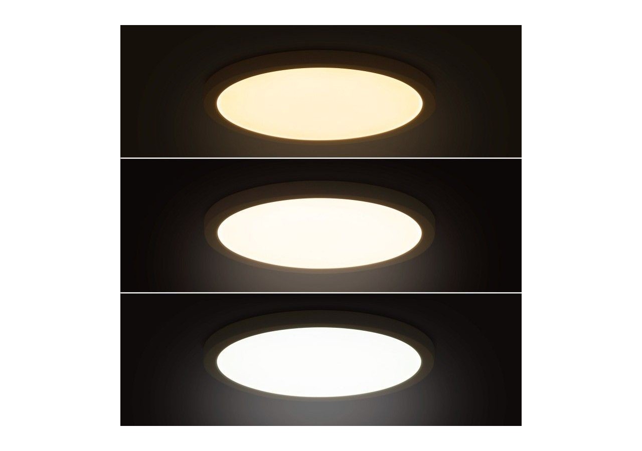 Plafonnier LED rond CCT extérieur 24W-diamètre 30cm-2300lm-IP44 - B1761-24W-B - Barcelona LED