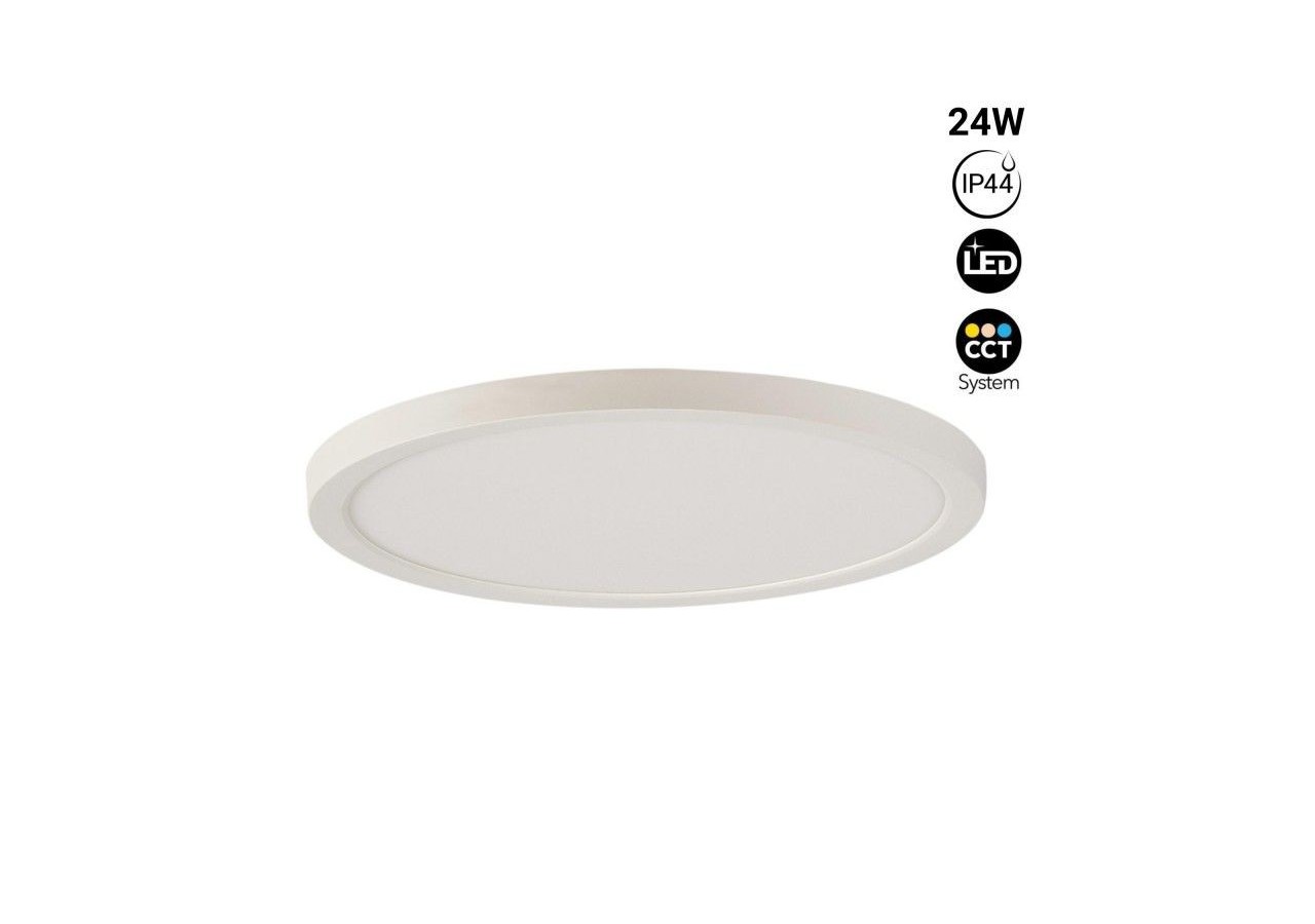 Plafonnier LED rond CCT extérieur 24W-diamètre 30cm-2300lm-IP44 - B1761-24W-B - Barcelona LED