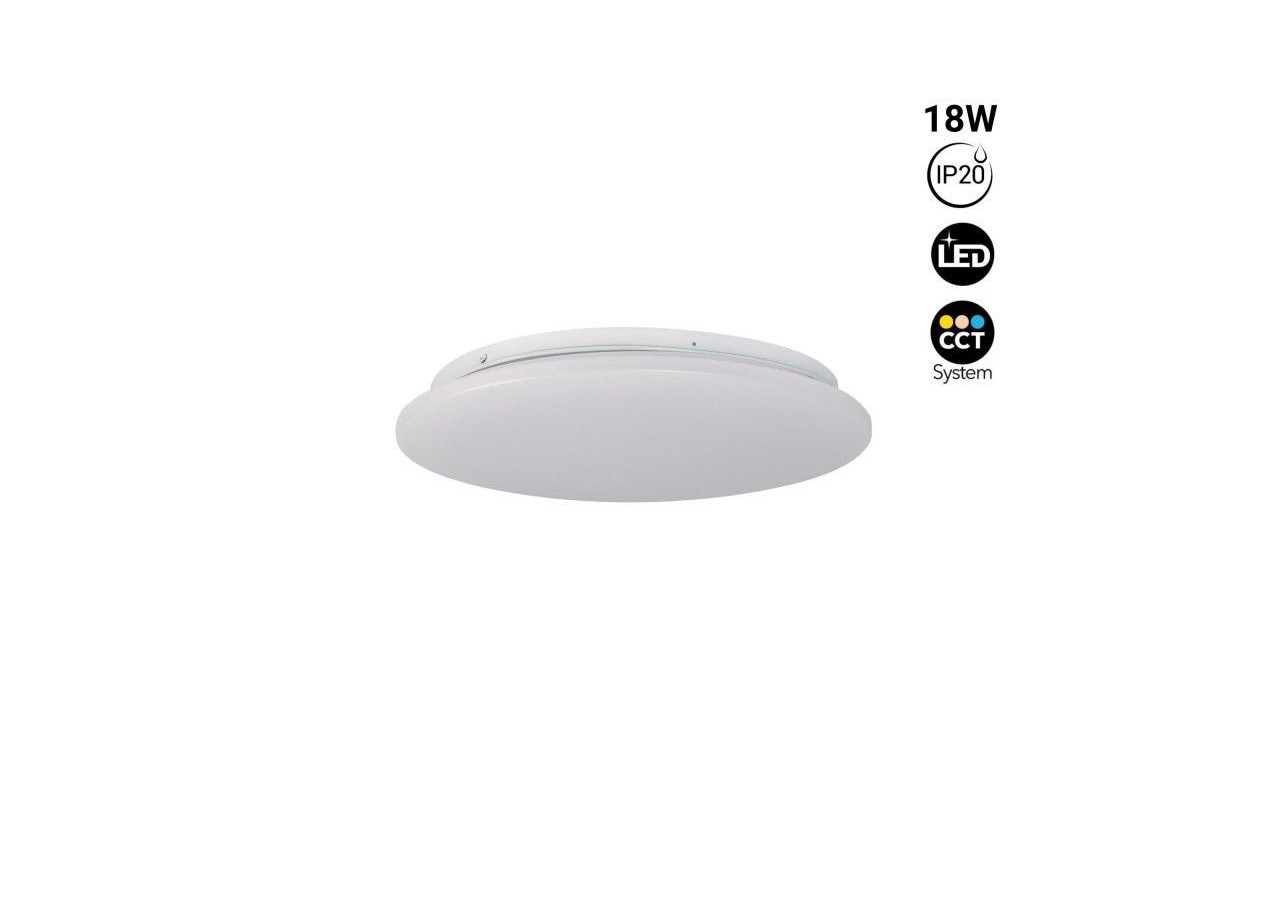 Plafonnier LED rond CCT en saillie 18W-diamètre 35cm-1470lm-IP20 - B1762-18W-B - Barcelona LED