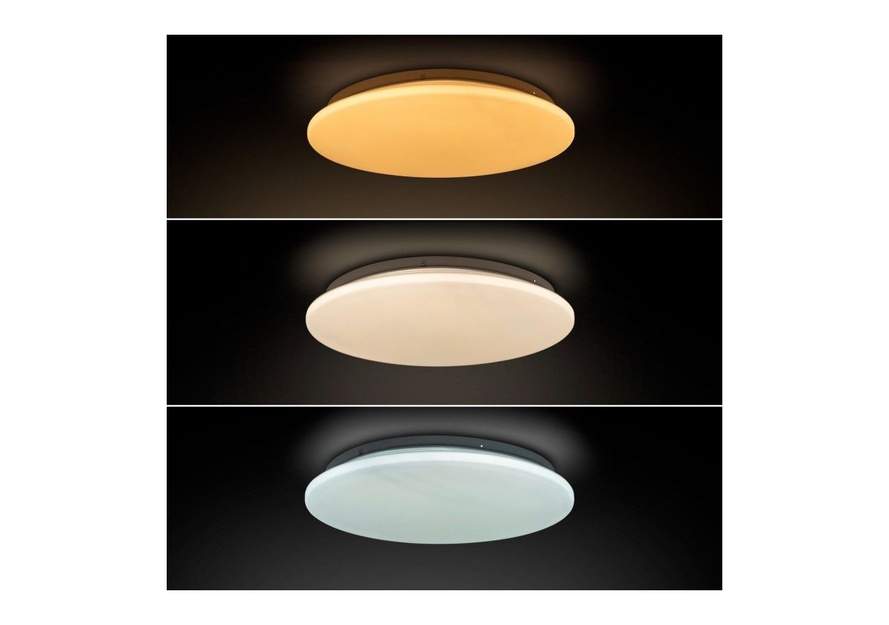 Plafonnier LED rond CCT en saillie 18W-diamètre 35cm-1470lm-IP20 - B1762-18W-B - Barcelona LED