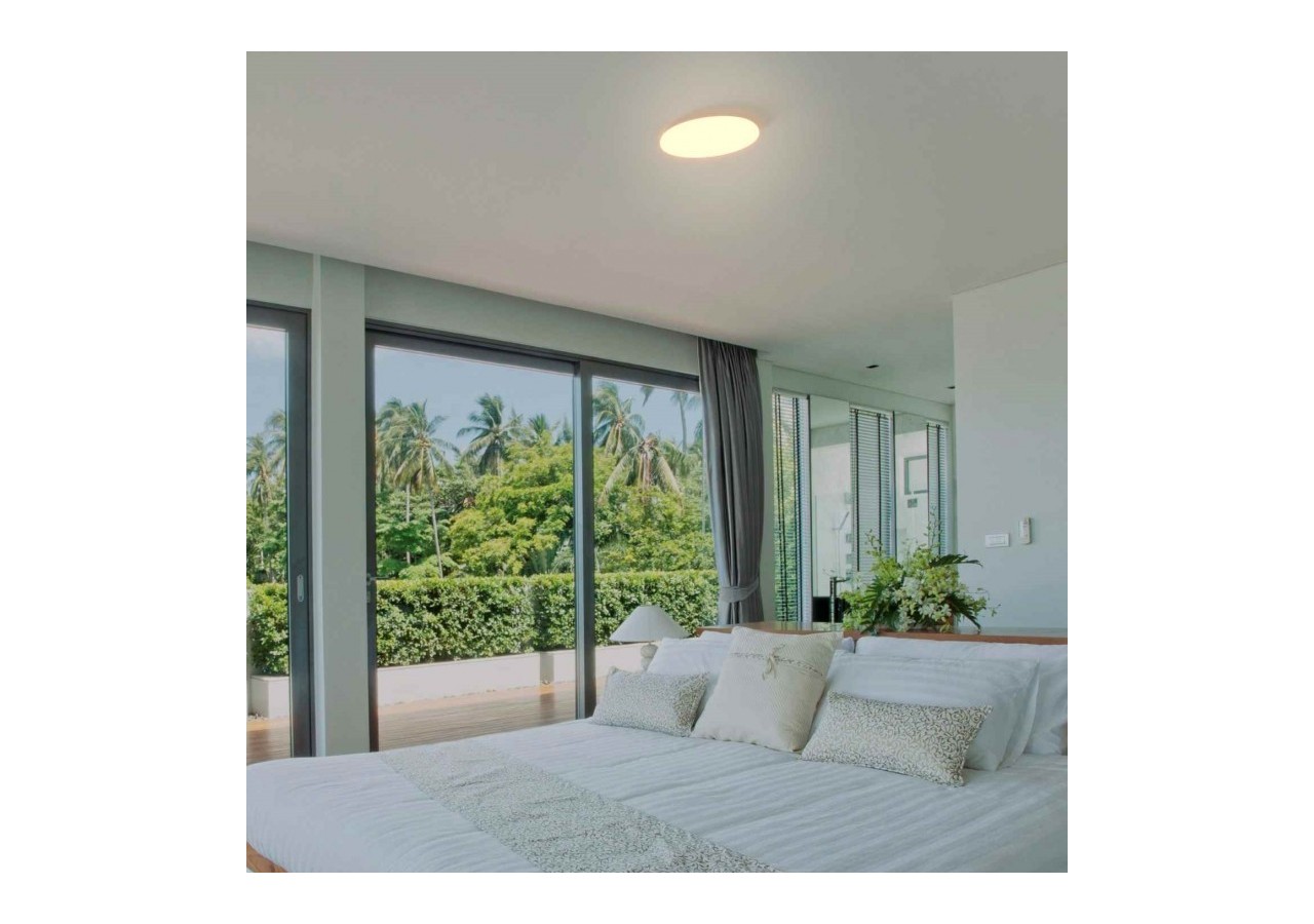 Plafonnier LED rond CCT en saillie 24W-diamètre 38cm-1780lm-IP20 - B1762-24W-B - Barcelona LED