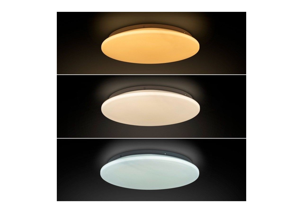 Plafonnier LED rond CCT en saillie 24W-diamètre 38cm-1780lm-IP20 - B1762-24W-B - Barcelona LED