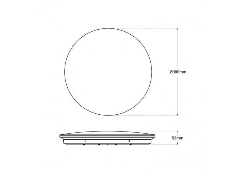 Plafonnier LED rond CCT en saillie 24W-diamètre 38cm-1780lm-IP20 - B1762-24W-B - Barcelona LED Plafonnier LED rond CCT en saillie 24W-diamètre 38cm-1780lm-IP20 - B1762-24W-B - Barcelona LED