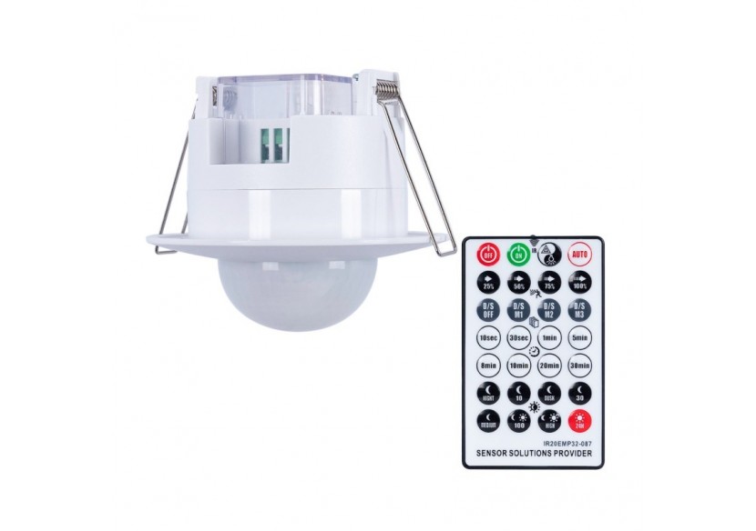 Capteur de mouvement PIR encastré avec télécommande-360 degrés-IP20 - SPS01B - Barcelona LED