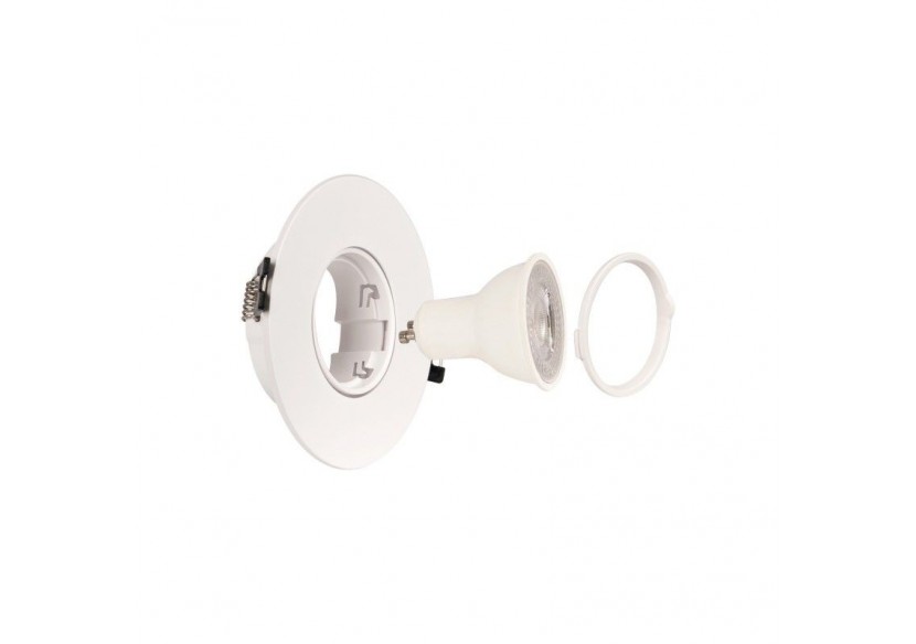 Collerette downlight ronde orientable GU10 / MR16-Coupe diamètre 75 mm - B978-R-B - Barcelona LED Collerette downlight ronde orientable GU10 / MR16-Coupe diamètre 75 mm - B978-R-B - Barcelona LED