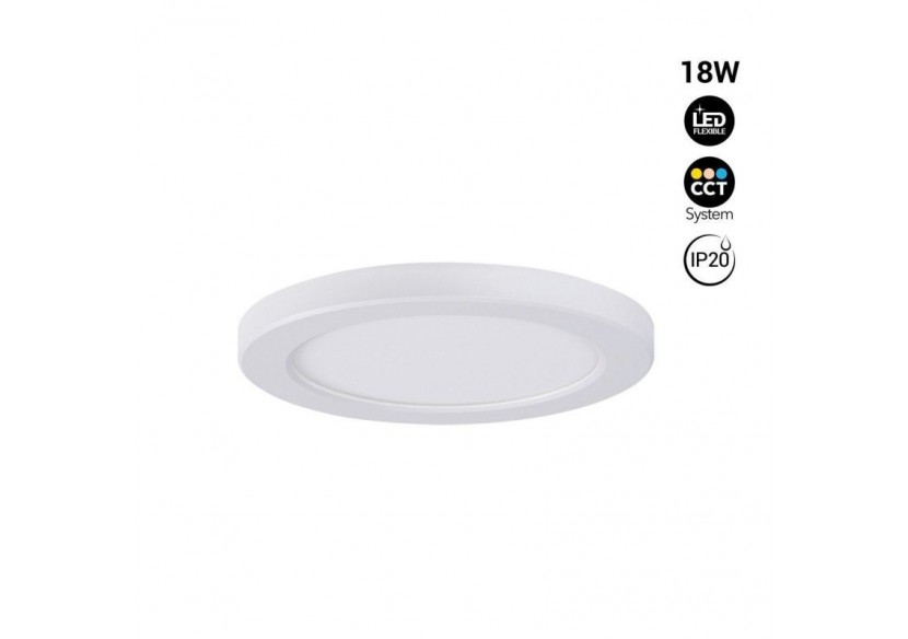 Plafonnier LED rond CCT 18W-Diamètre réglable-En saillie et encastré-IP20 - B1294-CCT - Barcelona LED Plafonnier LED rond CCT 18W-Diamètre réglable-En saillie et encastré-IP20 - B1294-CCT - Barcelona LED