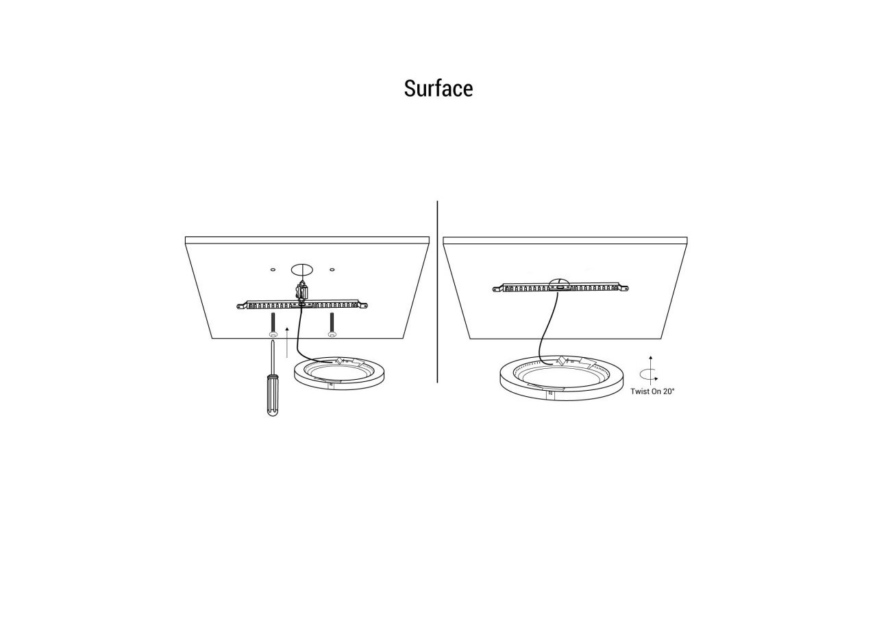 Plafonnier LED rond CCT 18W-Diamètre réglable-En saillie et encastré-IP20 - B1294-CCT - Barcelona LED