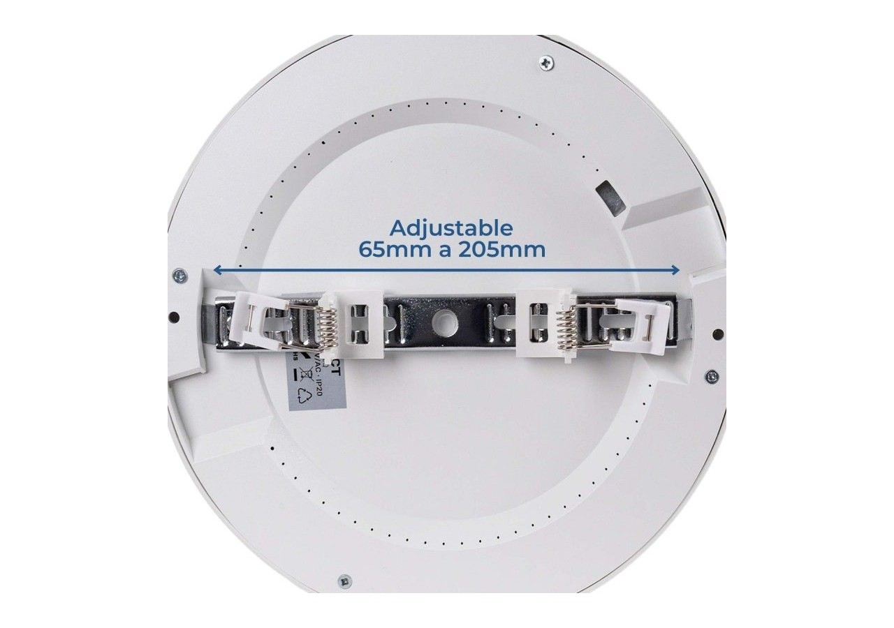 Plafonnier LED rond CCT 18W-Diamètre réglable-En saillie et encastré-IP20 - B1294-CCT - Barcelona LED