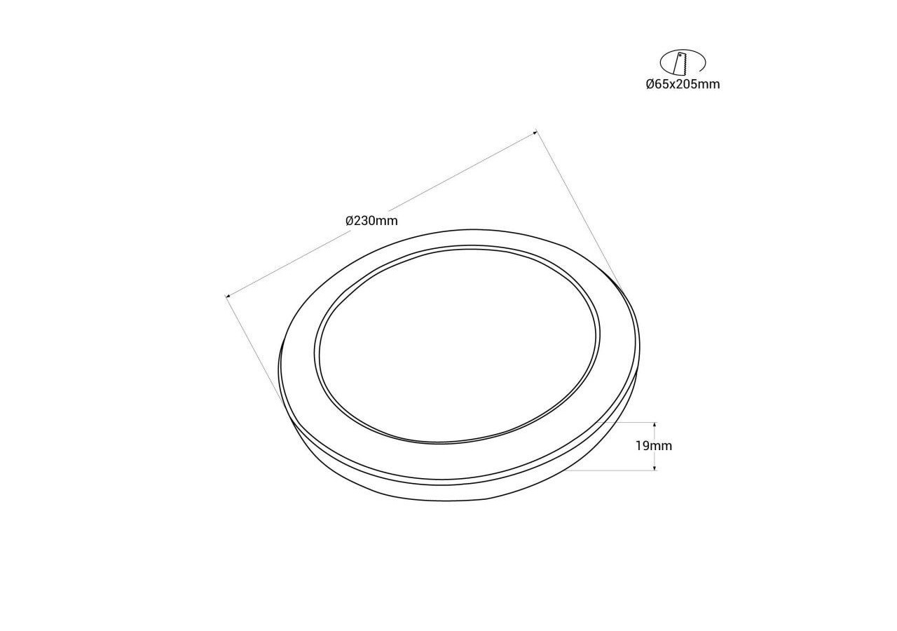 Plafonnier LED rond CCT 18W-Diamètre réglable-En saillie et encastré-IP20 - B1294-CCT - Barcelona LED