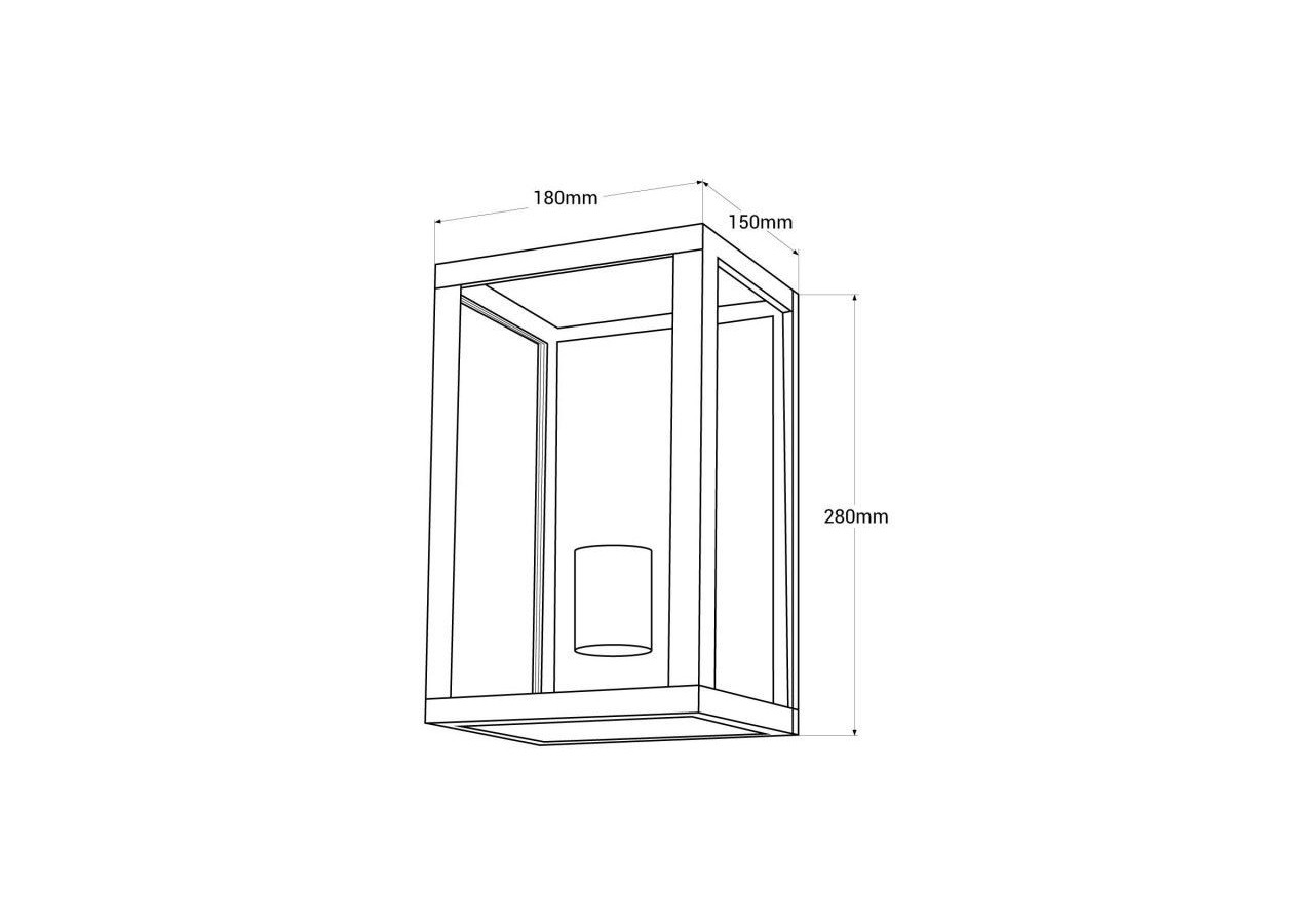 Applique murale d'extérieur en aluminium "Glass House"-IP44-E27 - L5010-P - Barcelona LED