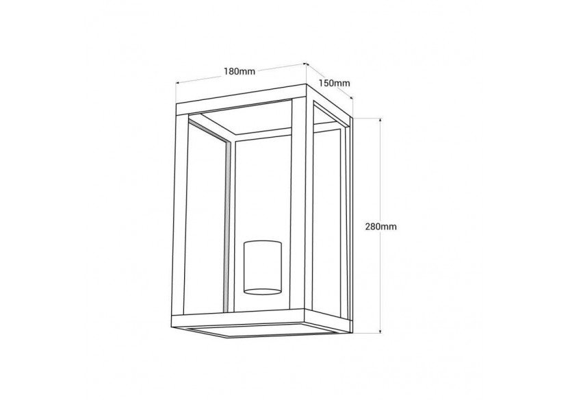 Applique murale d'extérieur en aluminium "Glass House"-IP44-E27 - L5010-P - Barcelona LED Applique murale d'extérieur en aluminium "Glass House"-IP44-E27 - L5010-P - Barcelona LED