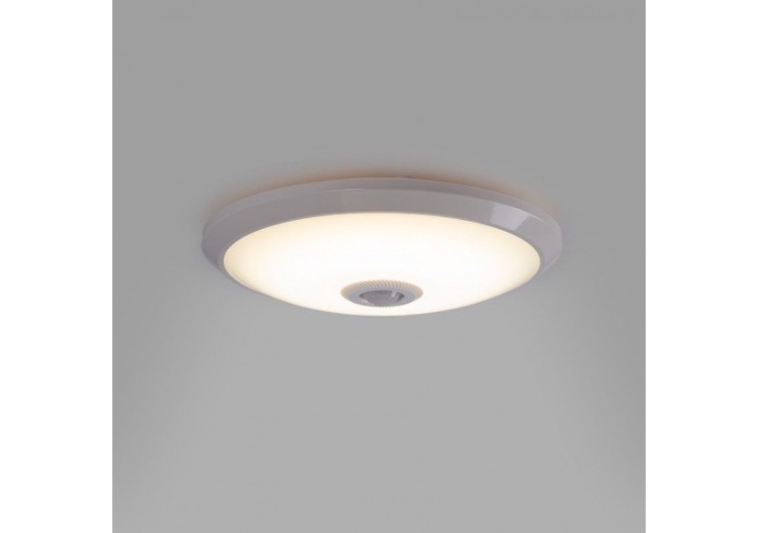 Plafonnier LED avec capteur PIR-20W-diamètre 30cm-IP20 - B1296-S-BN - Barcelona LED Plafonnier LED avec capteur PIR-20W-diamètre 30cm-IP20 - B1296-S-BN - Barcelona LED