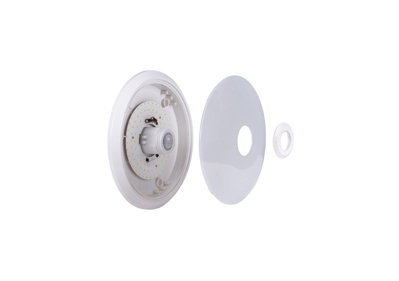 Plafonnier LED avec capteur PIR-20W-diamètre 30cm-IP20 - B1296-S-BN - Barcelona LED