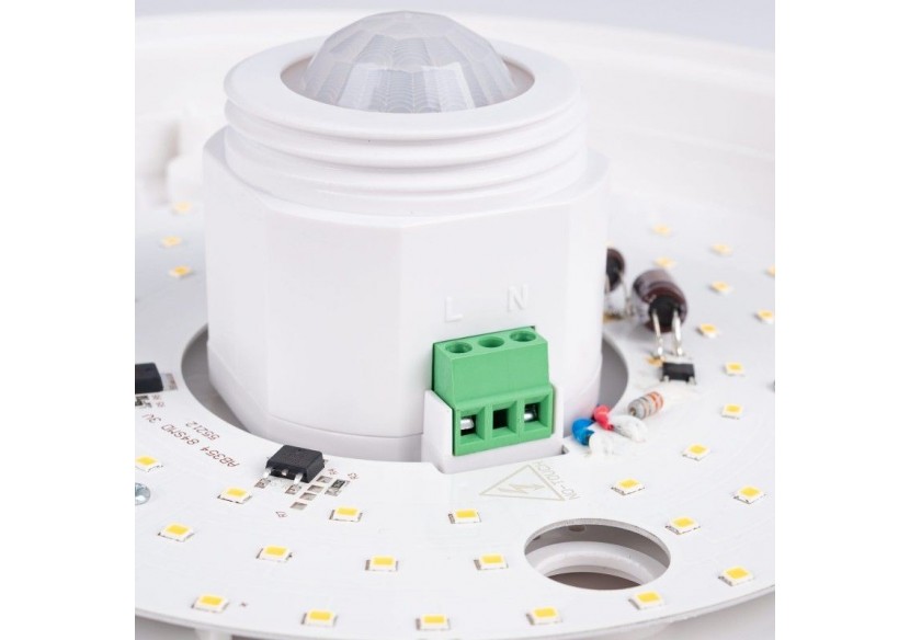 Plafonnier LED avec capteur PIR-20W-diamètre 30cm-IP20 - B1296-S-BN - Barcelona LED Plafonnier LED avec capteur PIR-20W-diamètre 30cm-IP20 - B1296-S-BN - Barcelona LED