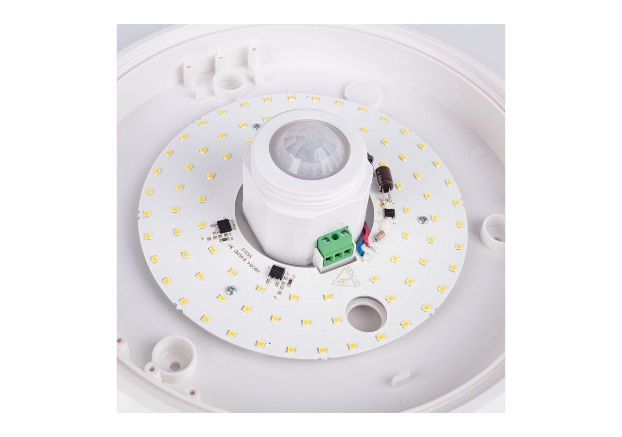 Plafonnier LED avec capteur PIR-20W-diamètre 30cm-IP20 - B1296-S-BN - Barcelona LED
