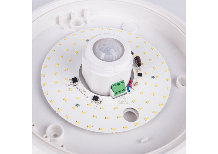Plafonnier LED avec capteur PIR-20W-diamètre 30cm-IP20 - B1296-S-BN - Barcelona LED Plafonnier LED avec capteur PIR-20W-diamètre 30cm-IP20 - B1296-S-BN - Barcelona LED