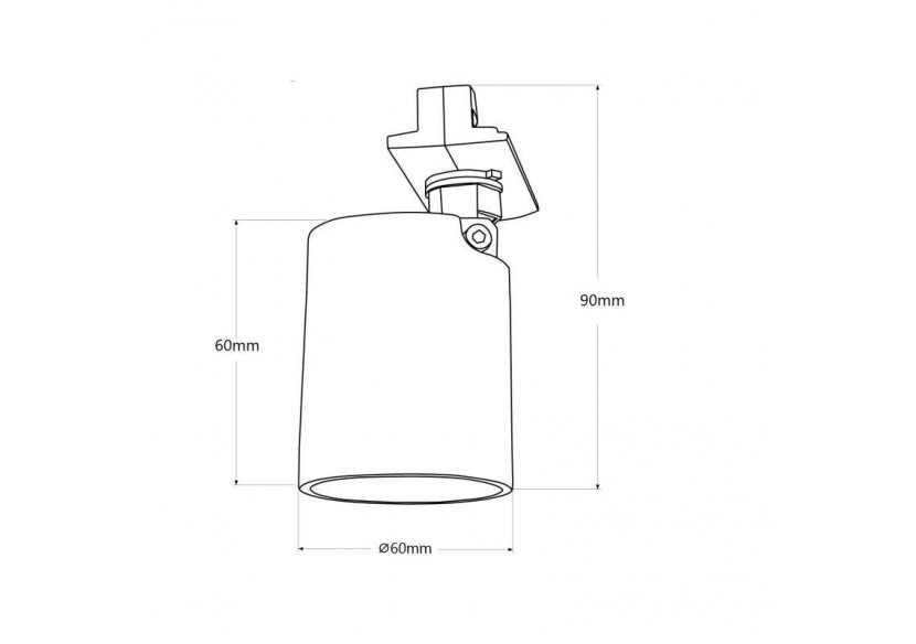 Spot sur rail monophasé avec douille GU10-AR111 - B979-N - Barcelona LED