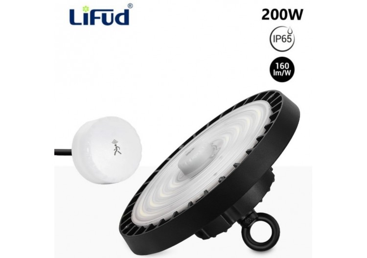 Cloche industrielle LED avec capteur de mouvement 200W-Graduable 1-10V-IP65 - K8138-200-5K-S - Barcelona LED 2