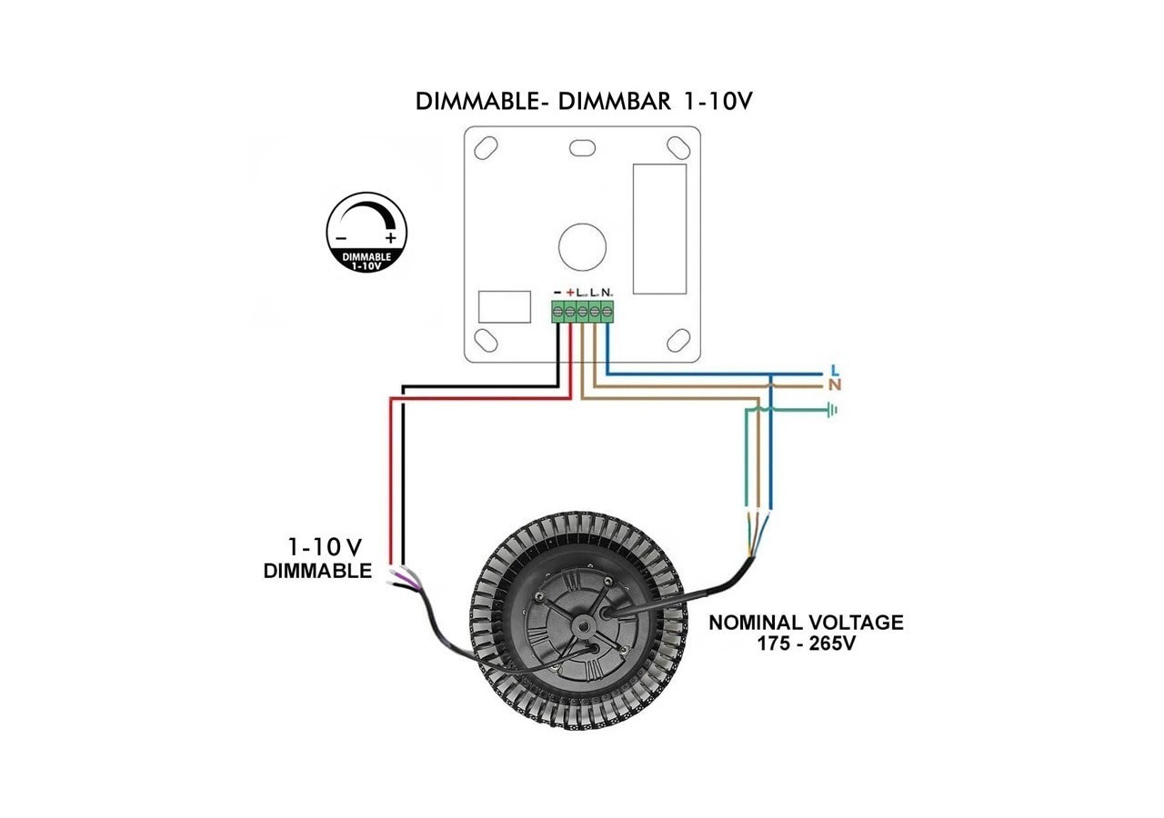 Cloche industrielle LED avec capteur de mouvement 200W-Graduable 1-10V-IP65 - K8138-200-5K-S - Barcelona LED