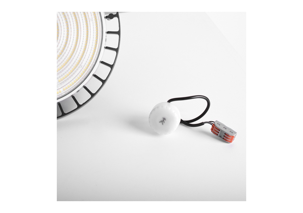 Cloche industrielle LED avec capteur de mouvement 150W-Driver Philips-Dimmable 1-10V-IP65 - K8137-150-4K-S - Barcelona LED