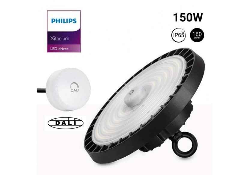 Cloche industrielle LED 150W-Driver Philips-Dimmable DALI-IP65 - K8137-150-4K-D - Barcelona LED