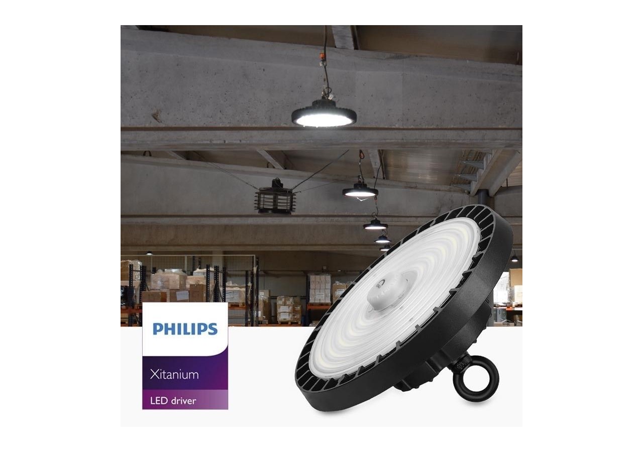 Cloche industrielle LED 150W-Driver Philips-Dimmable DALI-IP65 - K8137-150-4K-D - Barcelona LED