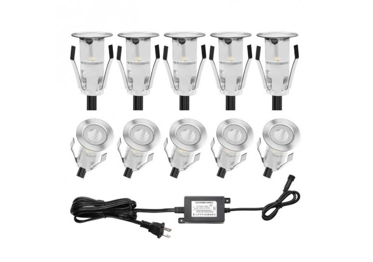Kit de spots LED encastrables escalier ou sol 0,4W 12V/CC - BA50003-BC - Barcelona LED