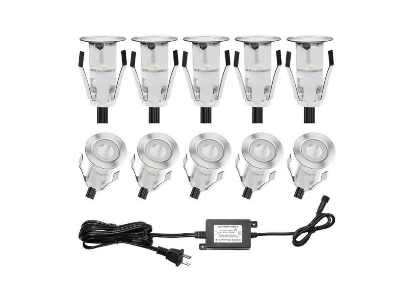 Kit de spots LED encastrables escalier ou sol 0,4W 12V/CC - BA50003-BC - Barcelona LED
