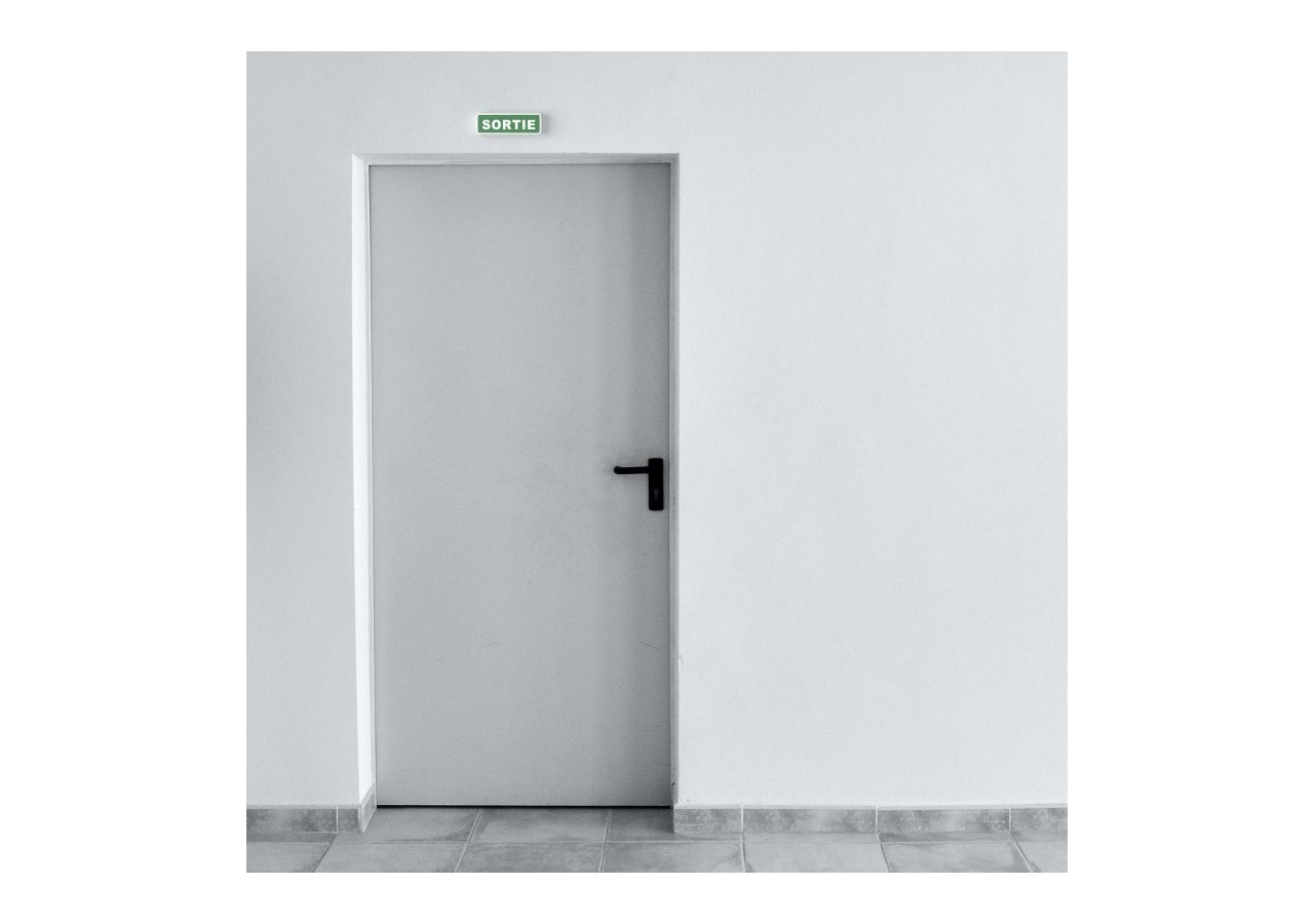 Kit Pictogramme autocollant "SORTIE " + Bloc d'éclairage 3W - K-B1050-SORTIE - Barcelona LED