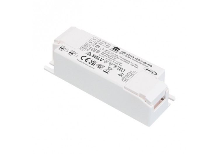 Driver DALI DT8 dimmable CCT 220-240V-Sortie 3-42V DC-100-500mA-10W - SRP-2309N-10CCT100-500 - Barcelona LED