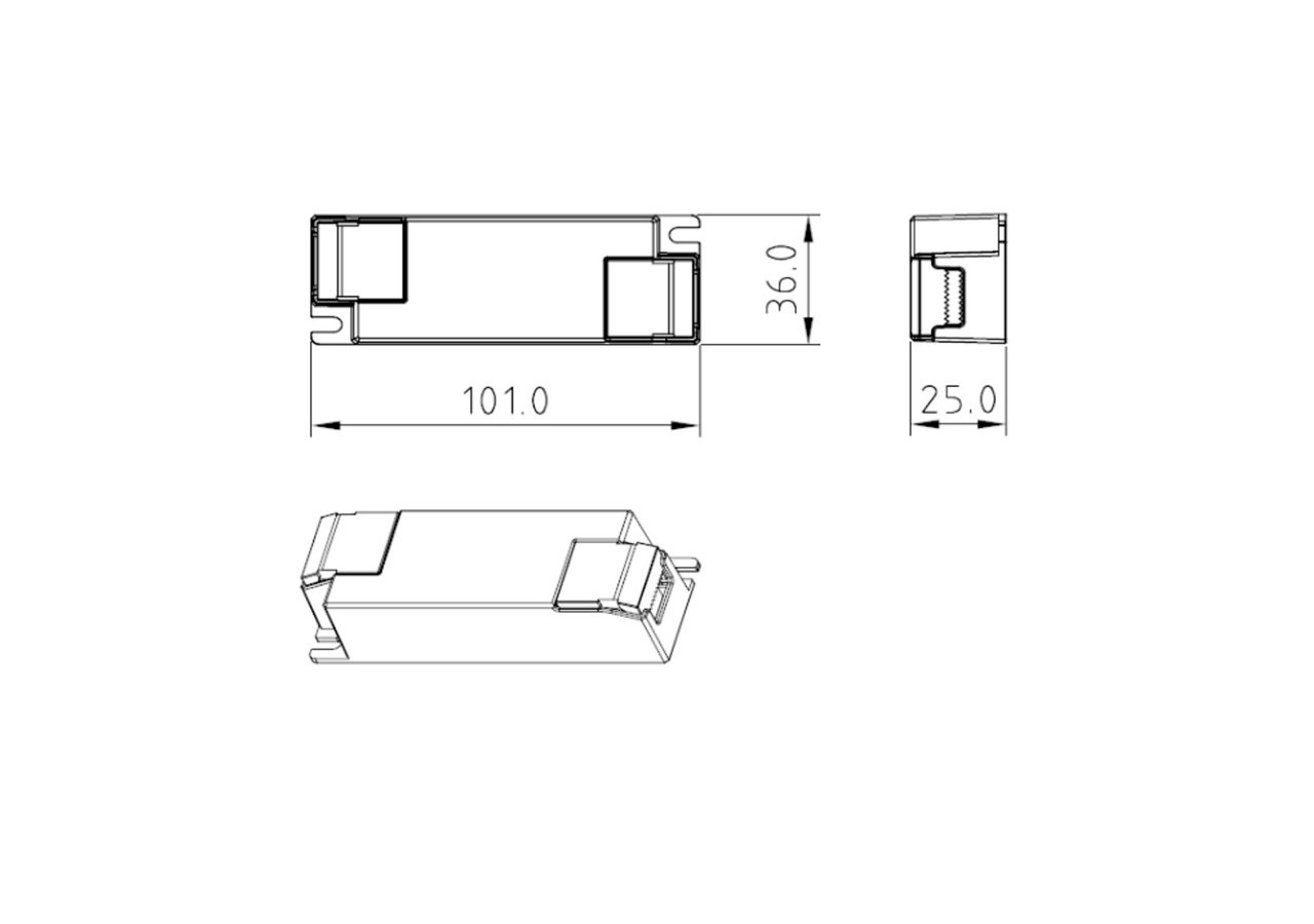 Driver DALI DT8 dimmable CCT 220-240V-Sortie 3-42V DC-100-500mA-10W - SRP-2309N-10CCT100-500 - Barcelona LED