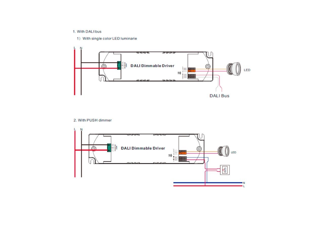 Driver DALI DT6 monochrome dimmable 220-240V-Sortie 6-42V DC-100-700mA-12W - SRP-2305N-12CC100-700 - Barcelona LED