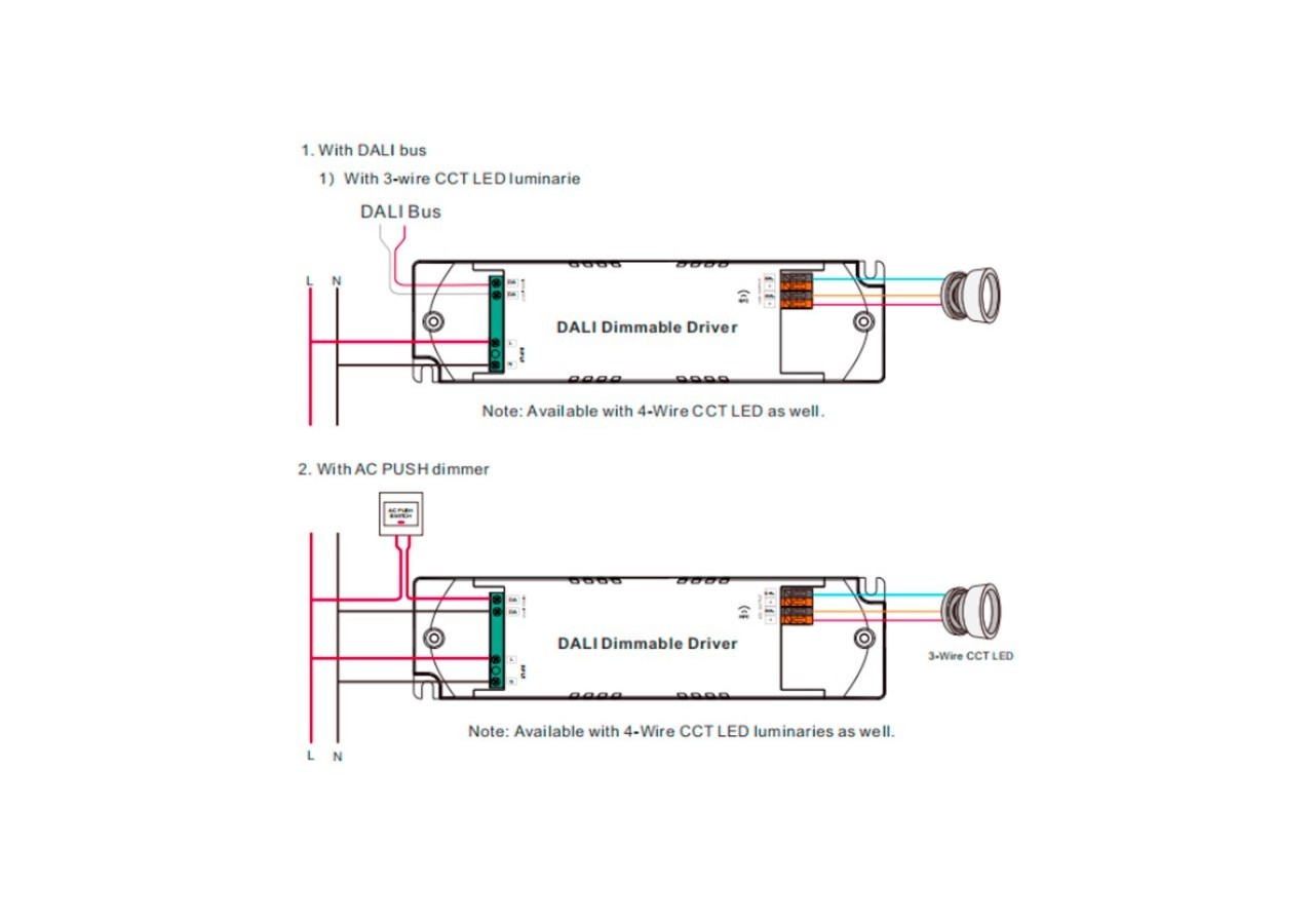 Driver DALI dimmable DT8 CCT 220-240V-Sortie 6-42V DC-100-700mA-12W - SRP-2309N-12CCT100-700 - Barcelona LED