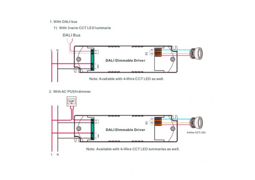 Driver DALI dimmable DT8 CCT 220-240V-Sortie 6-42V DC-100-700mA-12W - SRP-2309N-12CCT100-700 - Barcelona LED