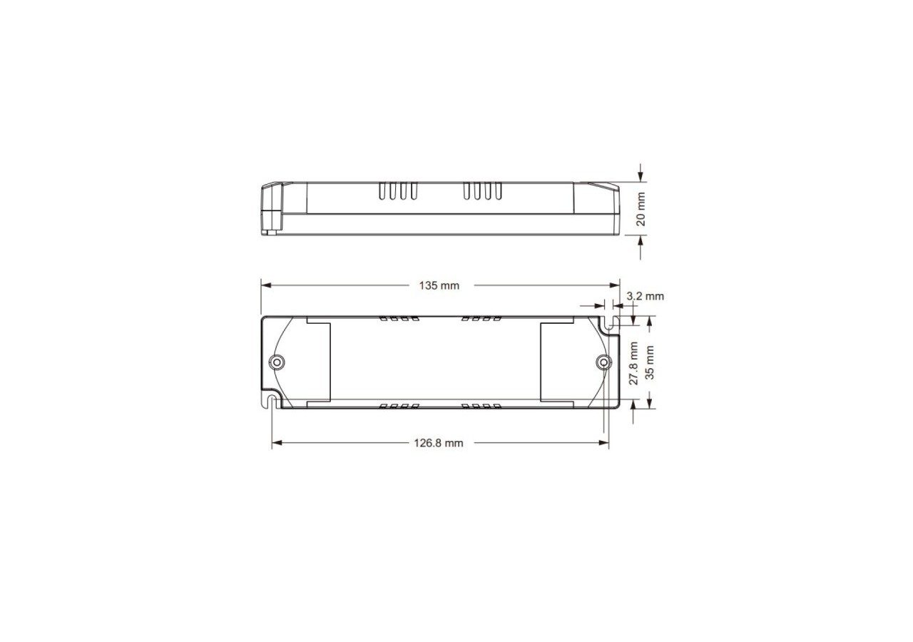 Driver DALI dimmable DT8 CCT 220-240V-Sortie 6-42V DC-100-700mA-12W - SRP-2309N-12CCT100-700 - Barcelona LED