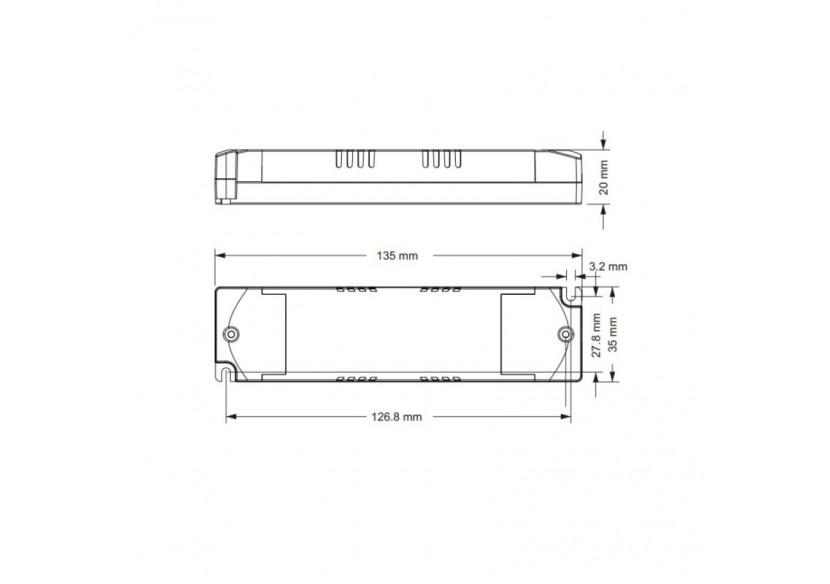 Driver DALI dimmable DT8 CCT 220-240V-Sortie 6-42V DC-100-700mA-12W - SRP-2309N-12CCT100-700 - Barcelona LED